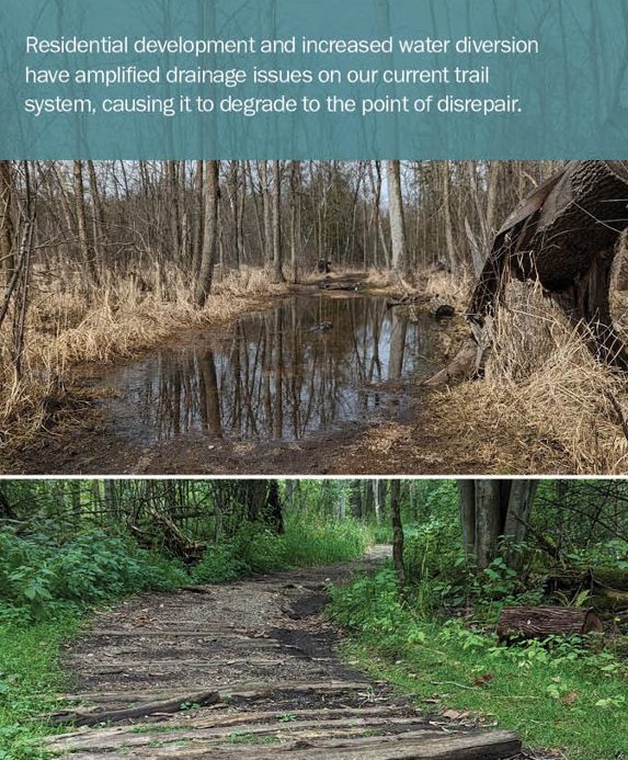 Degraded trail section